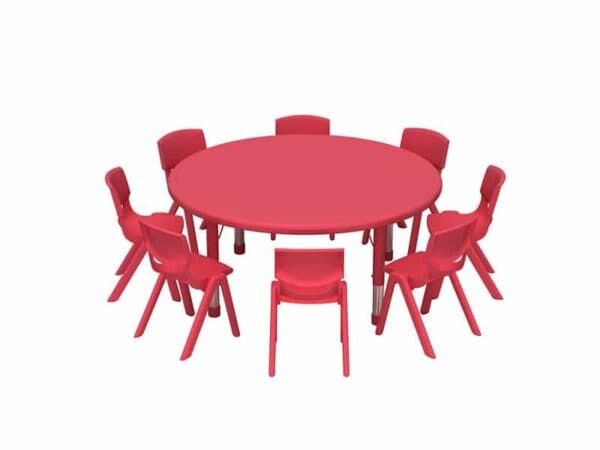 Adjustable Plastic Round Table Large