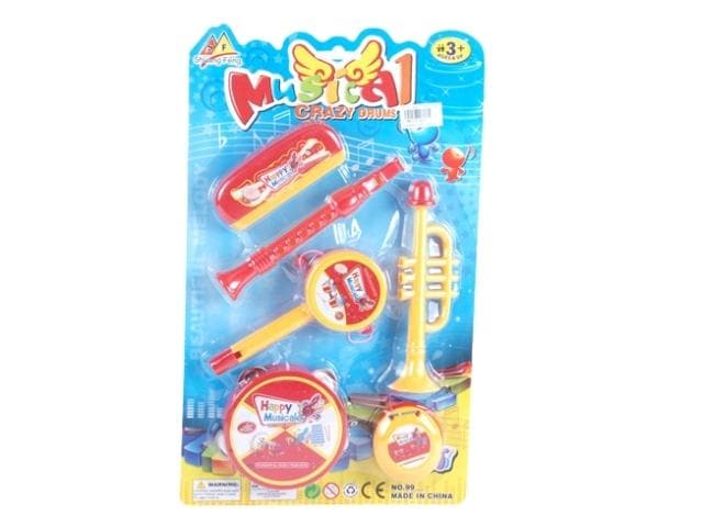 Plastic musical set for kids 6pcs