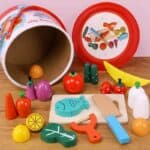 Wooden Kitchen Toys Cutting Fruits Vegetables