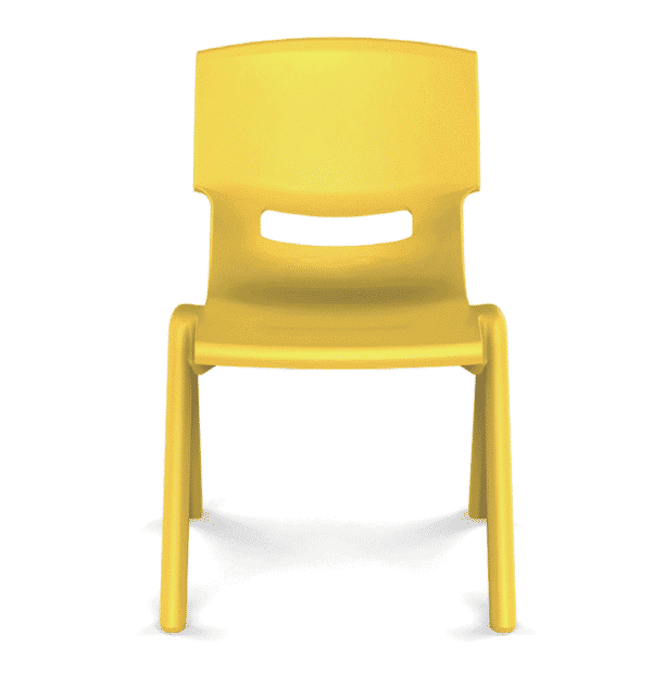 Colored plastic children chair 34cm - Yellow