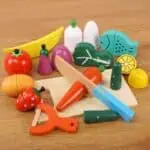 Wooden Kitchen Toys Cutting Fruits Vegetables
