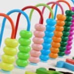 Wooden Children's Beads Number Graphical Puzzle Jigsaw Educational Toy For Kids