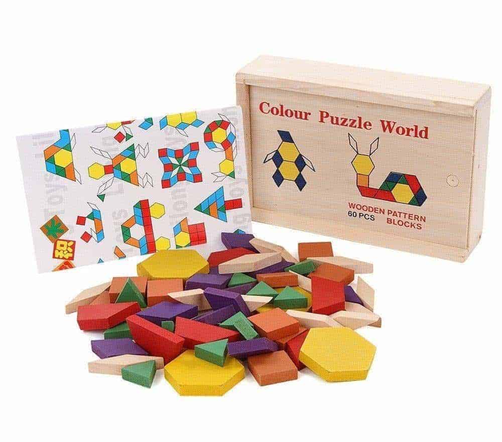 Wooden matching blocks 60 pcs