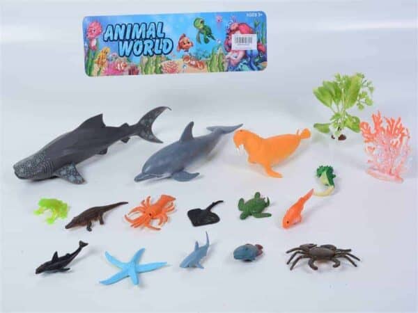 kids plastic marine animals ocean 14 pcs
