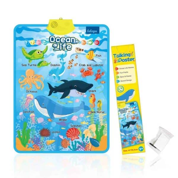 Ocean Animals interactiveTalking learning Poster