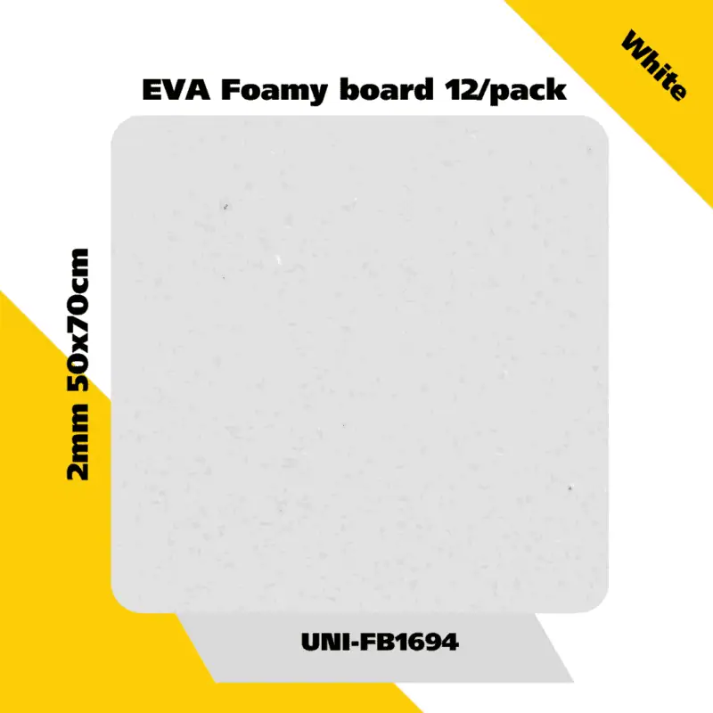 EVA Foamy board  12/pack 2mm 50x70cm - White