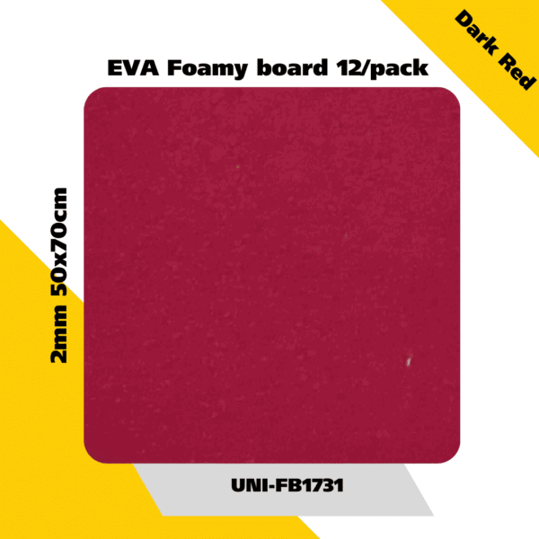 EVA Foamy board  12/pack 2mm 50x70cm - Dark Red
