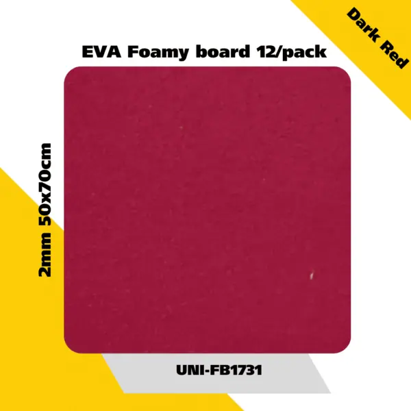 EVA Foamy board  12/pack 2mm 50x70cm - Dark Red