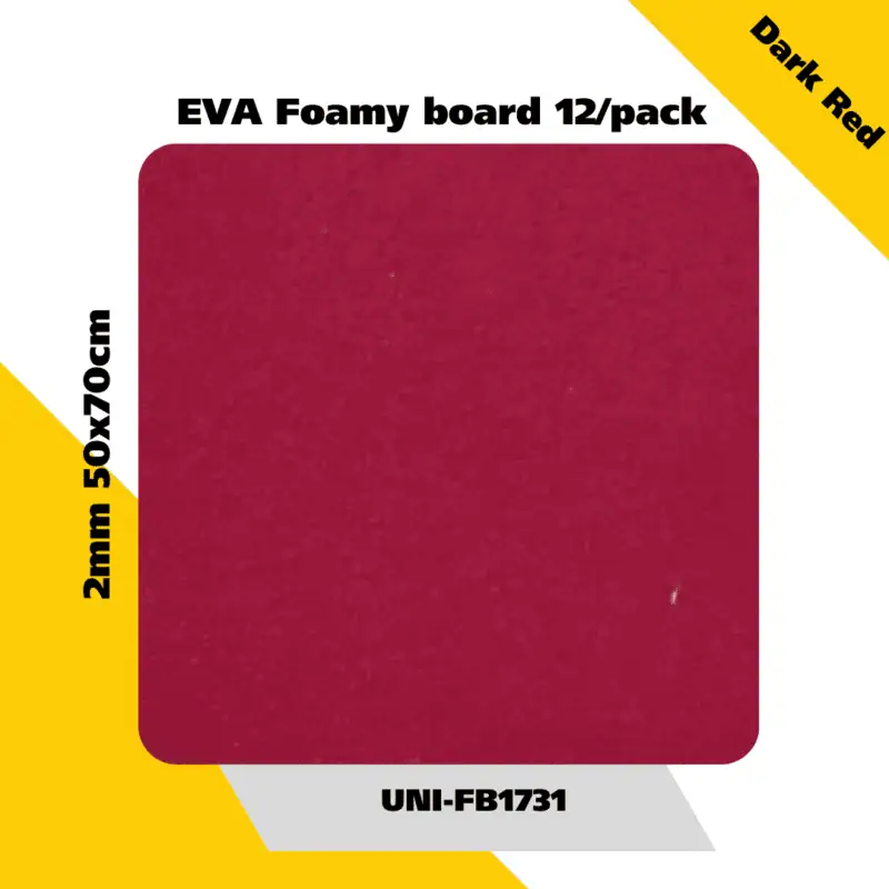 EVA Foamy board  12/pack 2mm 50x70cm - Dark Red