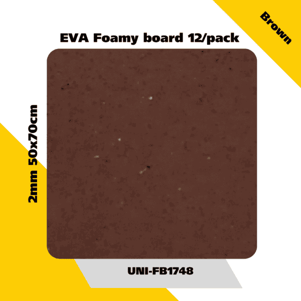 EVA Foamy board  12/pack 2mm 50x70cm - Brown