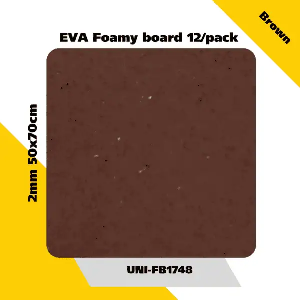 EVA Foamy board  12/pack 2mm 50x70cm - Brown