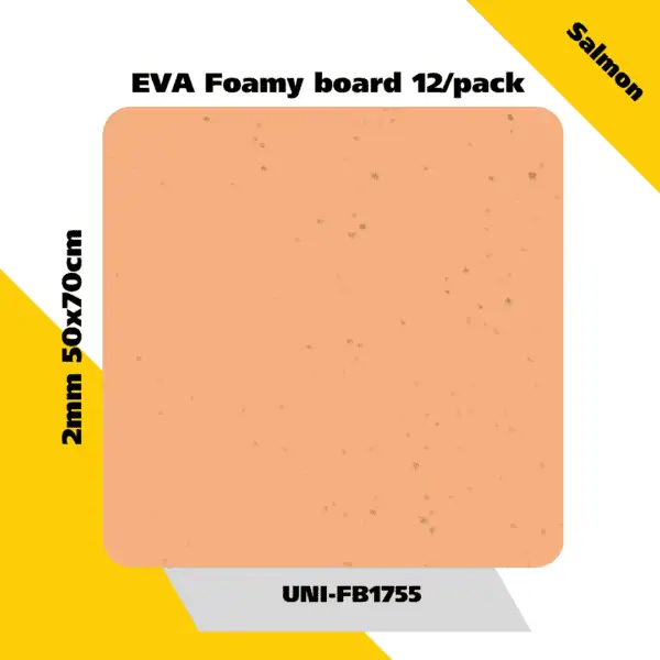 EVA Foamy board  12/pack 2mm 50x70cm - Salmon