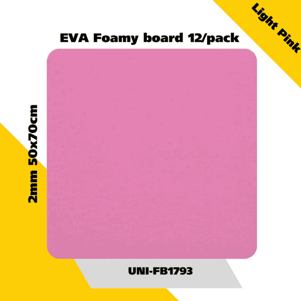 EVA Foamy board  12/pack 2mm 50x70cm - Light Pink