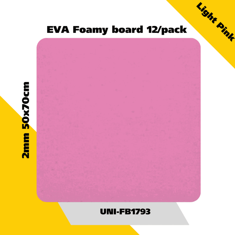 Eva foamy board  12/pack 2mm 50x70cm - light pink