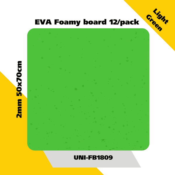 EVA Foamy board  12/pack 2mm 50x70cm - Light Green