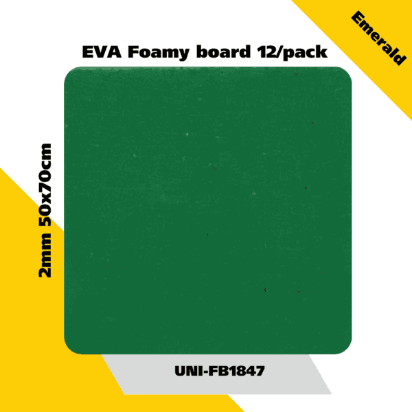 EVA Foamy board  12/pack 2mm 50x70cm - Emerald