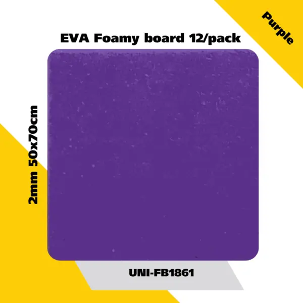 EVA Foamy board  12/pack 2mm 50x70cm - Purple