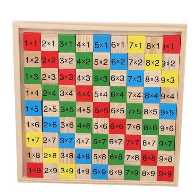 Wooden math educational set