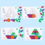 Geometric tangram puzzle