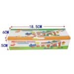 Wooden train with colored blocks