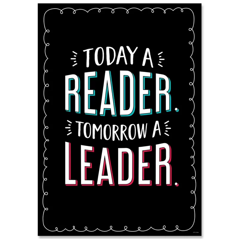 Today a reader. Tomorrow a leader. (core decor) inspire u poster