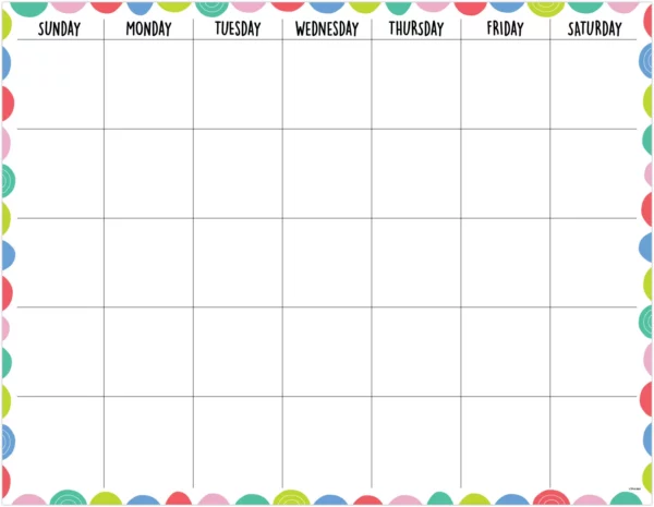 Calendar (Rainbow Doodles) Chart