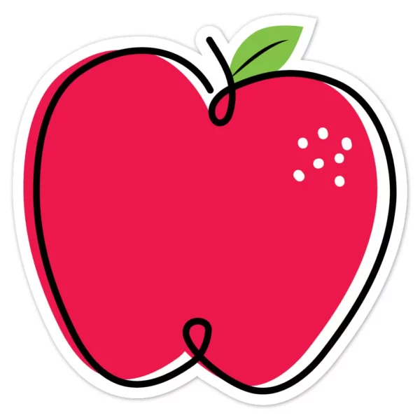 Doodle Apple Red (Core Decor) 6" Designer Cut-Outs