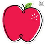 Doodle Apple Red (Core Decor) 6" Designer Cut-Outs