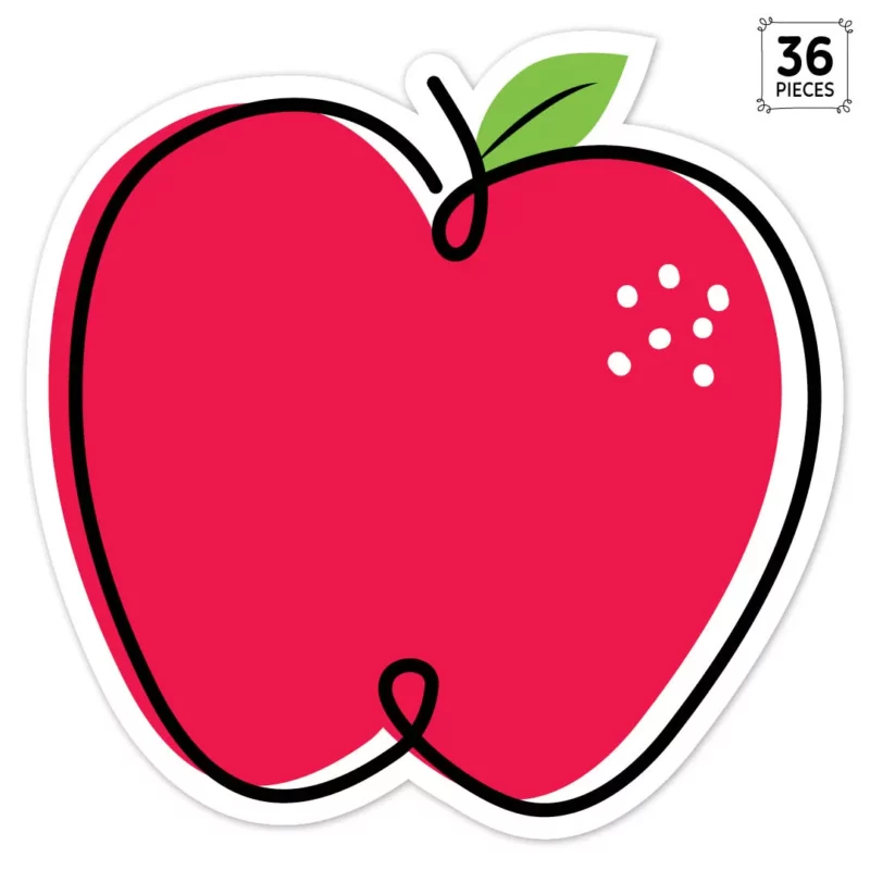 Doodle apple red (core decor) 6" designer cut-outs
