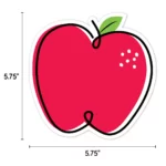 Doodle Apple Red (Core Decor) 6" Designer Cut-Outs