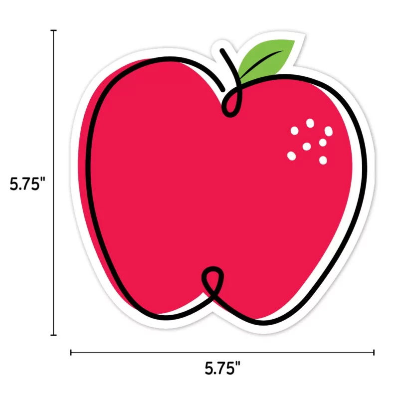 Doodle apple red (core decor) 6" designer cut-outs
