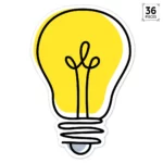 Doodle Lightbulb (Core Decor) 6" Designer Cut-Outs