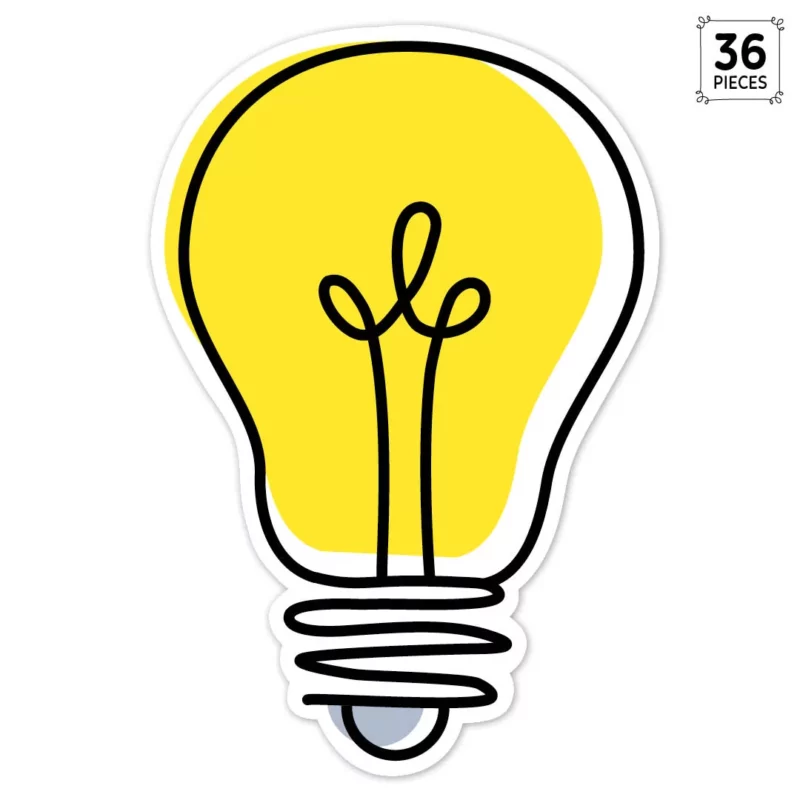 Doodle lightbulb (core decor) 6" designer cut-outs