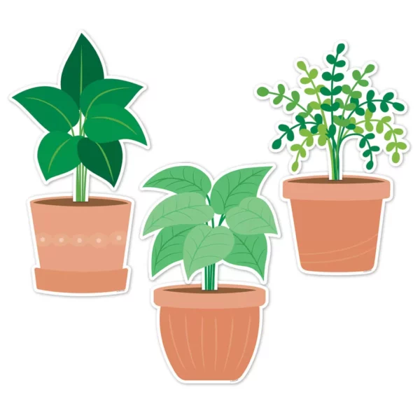 Potted Plants (Positively Plants) 6" Designer Cut-Outs