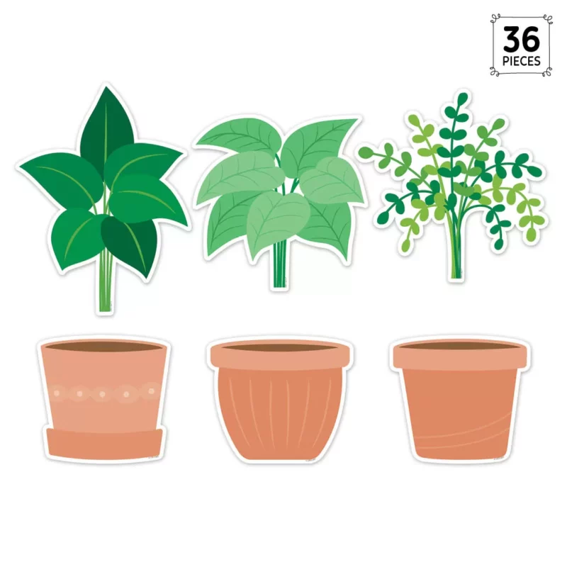 Potted plants (positively plants) 6" designer cut-outs