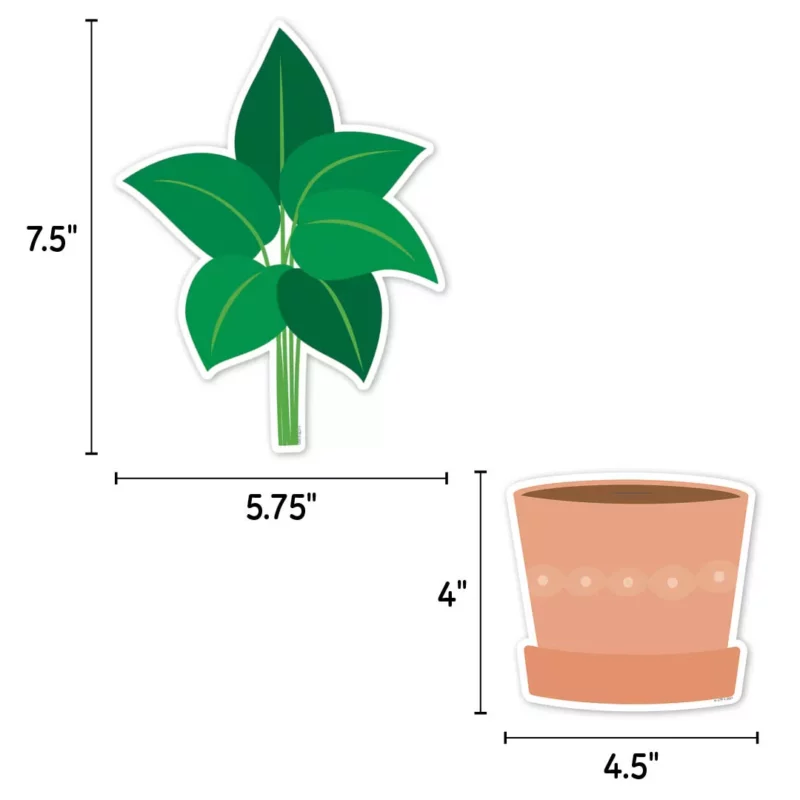 Potted plants (positively plants) 6" designer cut-outs