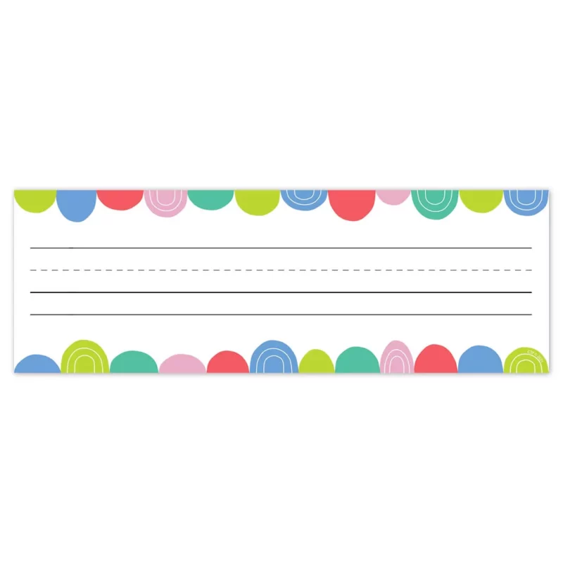 Rainbow drops (rainbow doodles) name plate