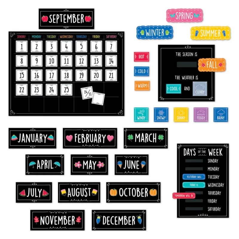 Doodle calendar set (core decor) bulletin board