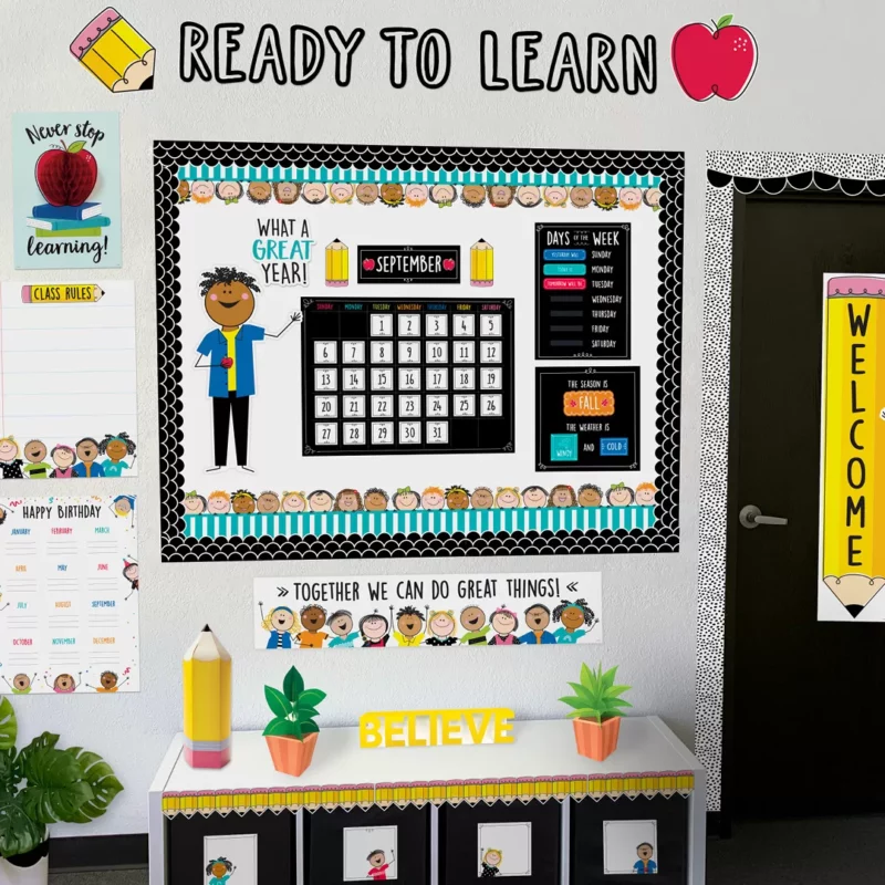Doodle calendar set (core decor) bulletin board