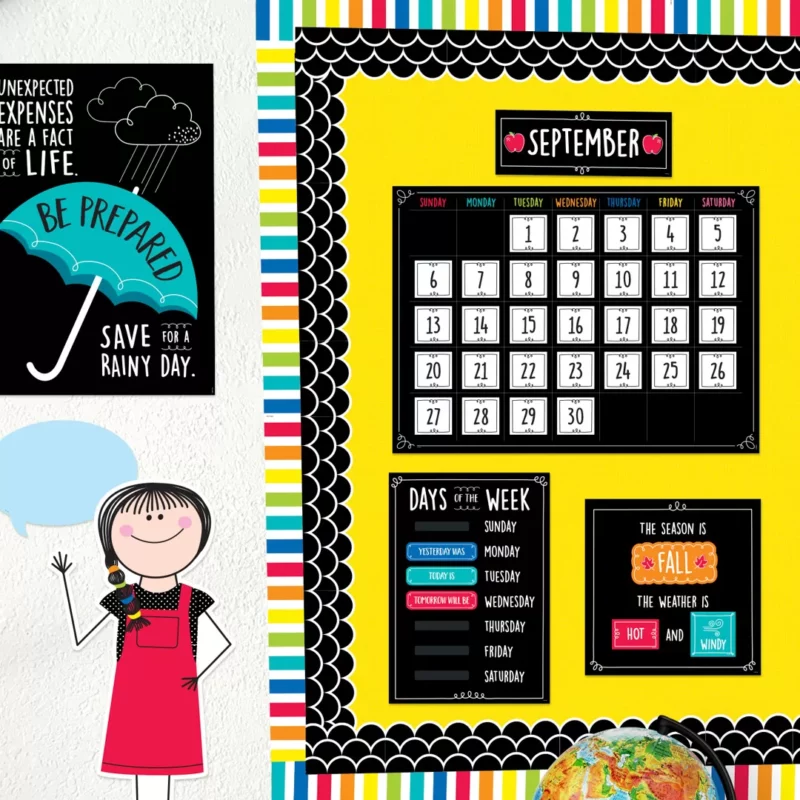 Doodle calendar set (core decor) bulletin board