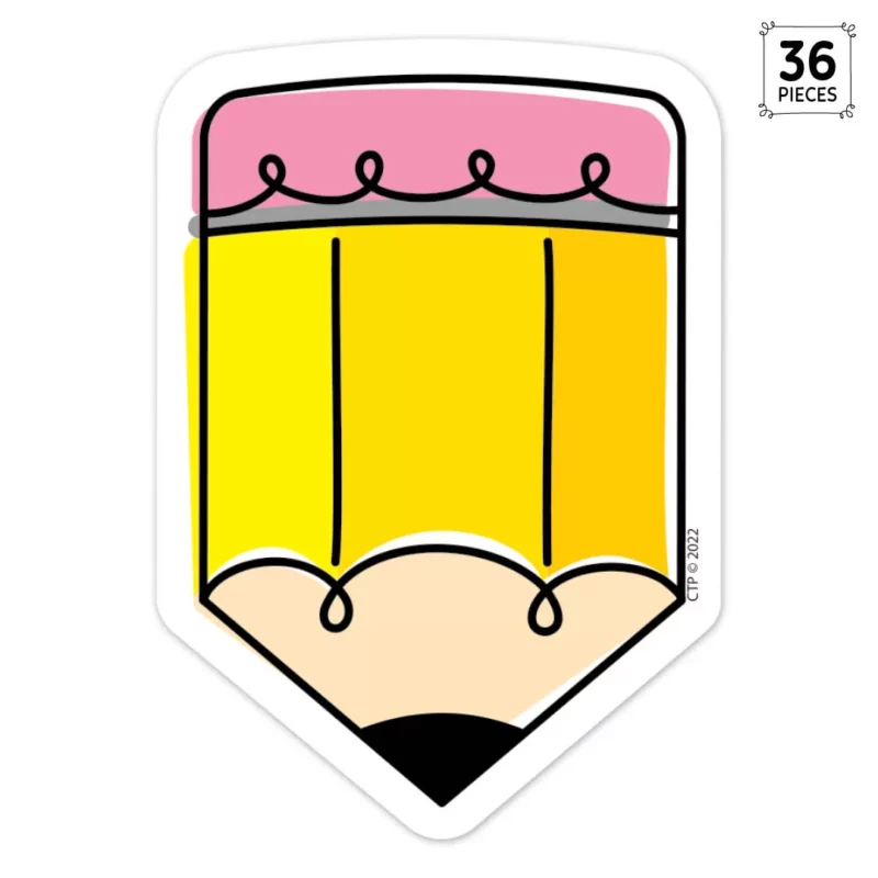 Doodle pencil (core decor) 3" designer cut-outs