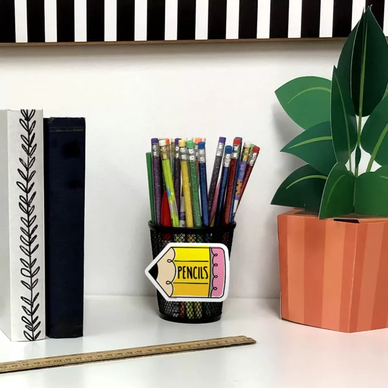Doodle pencil (core decor) 3" designer cut-outs