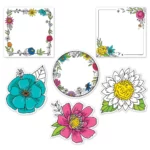 Doodly Blooms (Bright Blooms) 6" Designer Cut-Outs