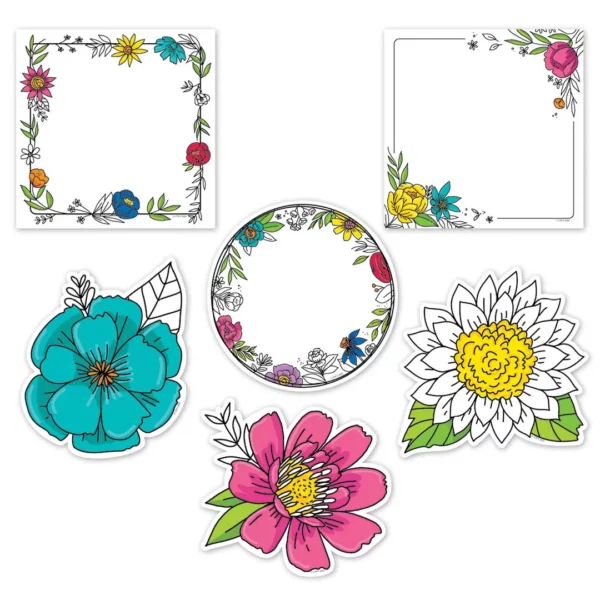 Doodly Blooms (Bright Blooms) 6" Designer Cut-Outs