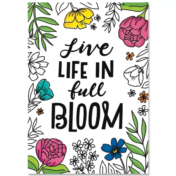 Live Life In Full Bloom. (Bright Blooms) Inspire U Poster