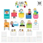 Class Jobs (Stick Kids) Mini Bulletin Board