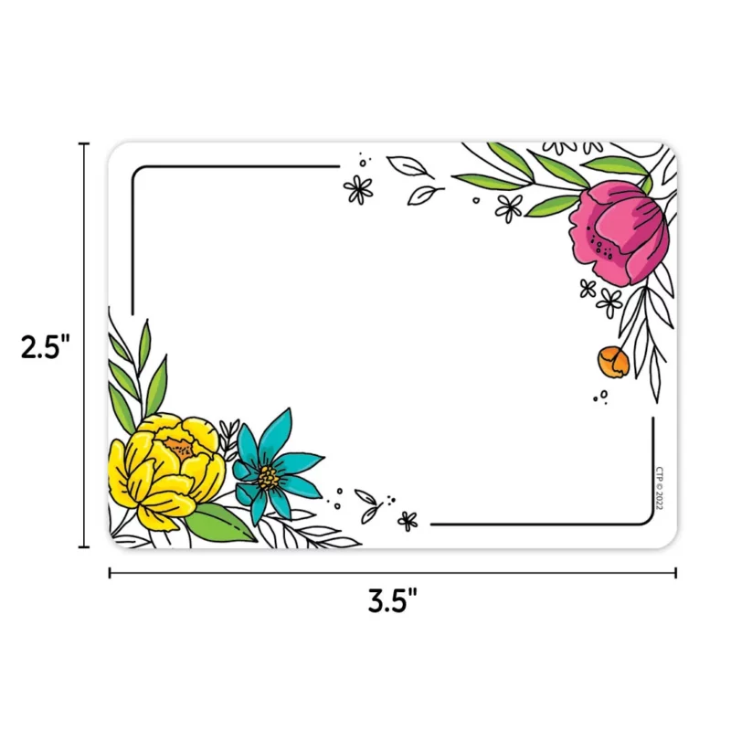 Doodly blooms (bright blooms) label