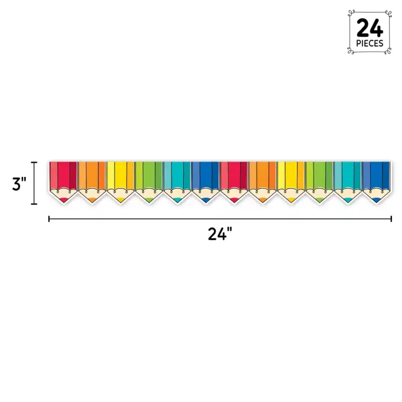 Colorful Doodle Pencils (Core Decor, Ez Border)