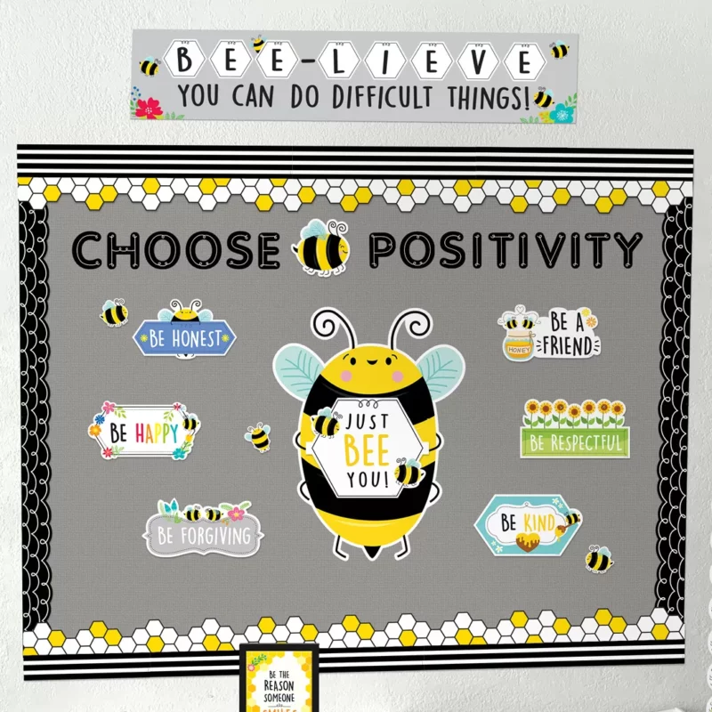 Bee positive (busy bees) mini bulletin board