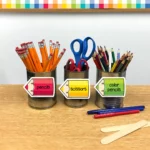Colorful Doodle Pencils (Core Decor) 3 Inch Designer Cut-Outs